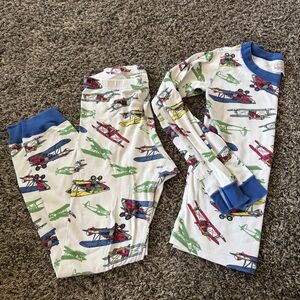 140cm / 10 Hanna Andersson Airplane Long Johns Pajamas